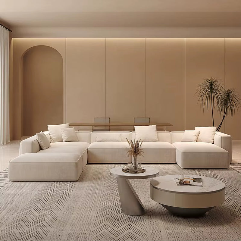 Velvet Fabric Canape Salon Modern Sofa L Shape Lounge Corner Sofa Couch Modular Sectional Sofa