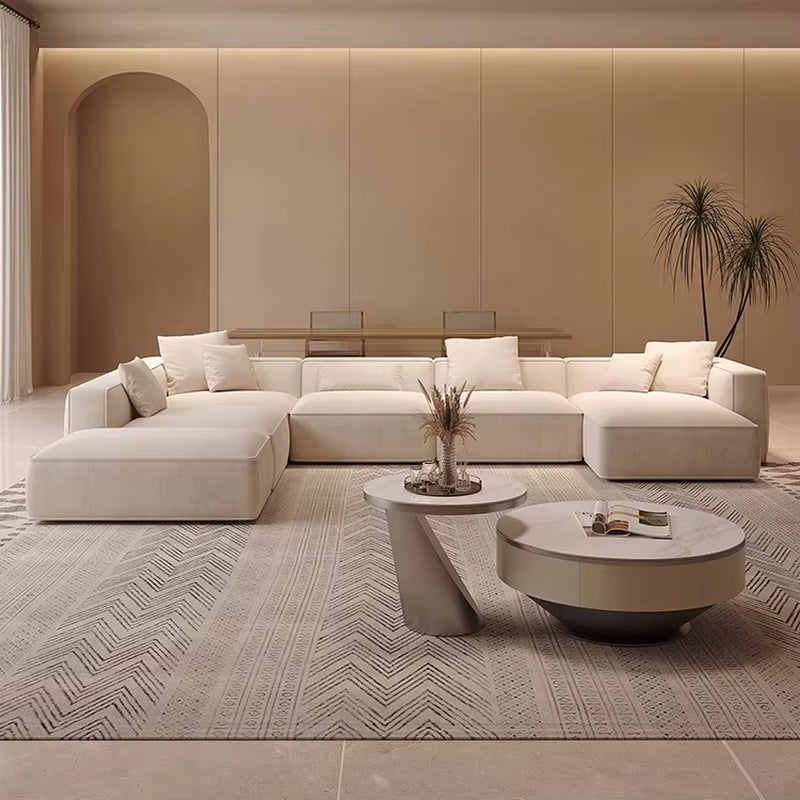 Velvet Fabric Canape Salon Modern Sofa L Shape Lounge Corner Sofa Couch Modular Sectional Sofa