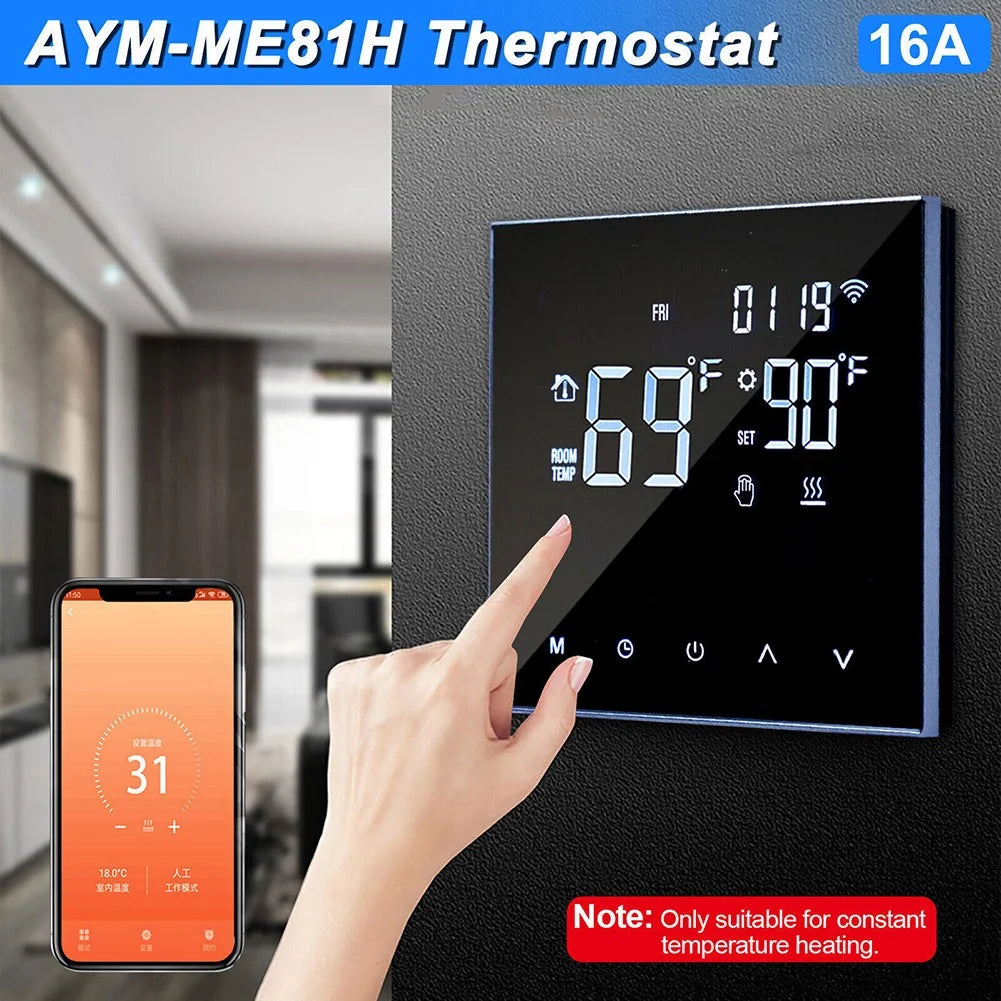 Digital Smart Thermostat Programmable Wifi Wireless Home Room Sensor App Control