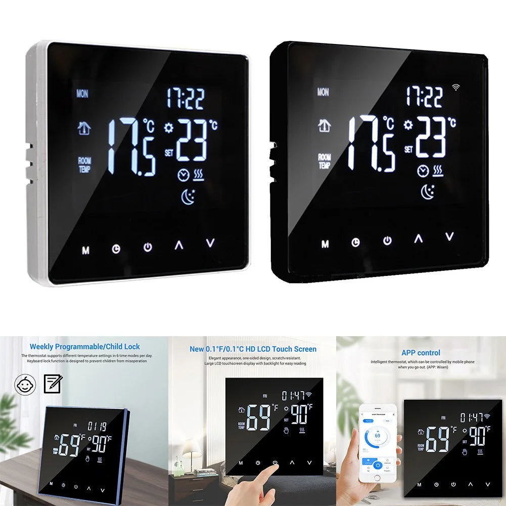 Digital Smart Thermostat Programmable Wifi Wireless Home Room Sensor App Control