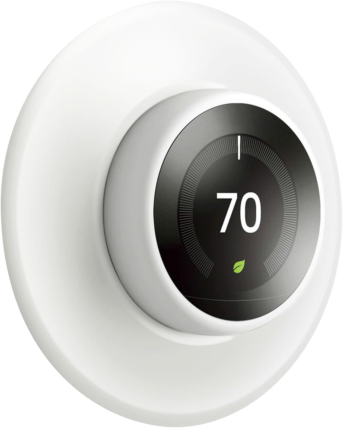 Metal Nest Learning Thermostat Wall Plate Compatible with Google Nest Learning Thermostat 3Rd /2Nd/1Stgeneration 5.9 Inch White (Nest Thermostat Not Included)