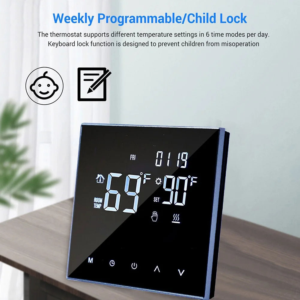 Digital Smart Thermostat Programmable Wifi Wireless Home Room Sensor App Control