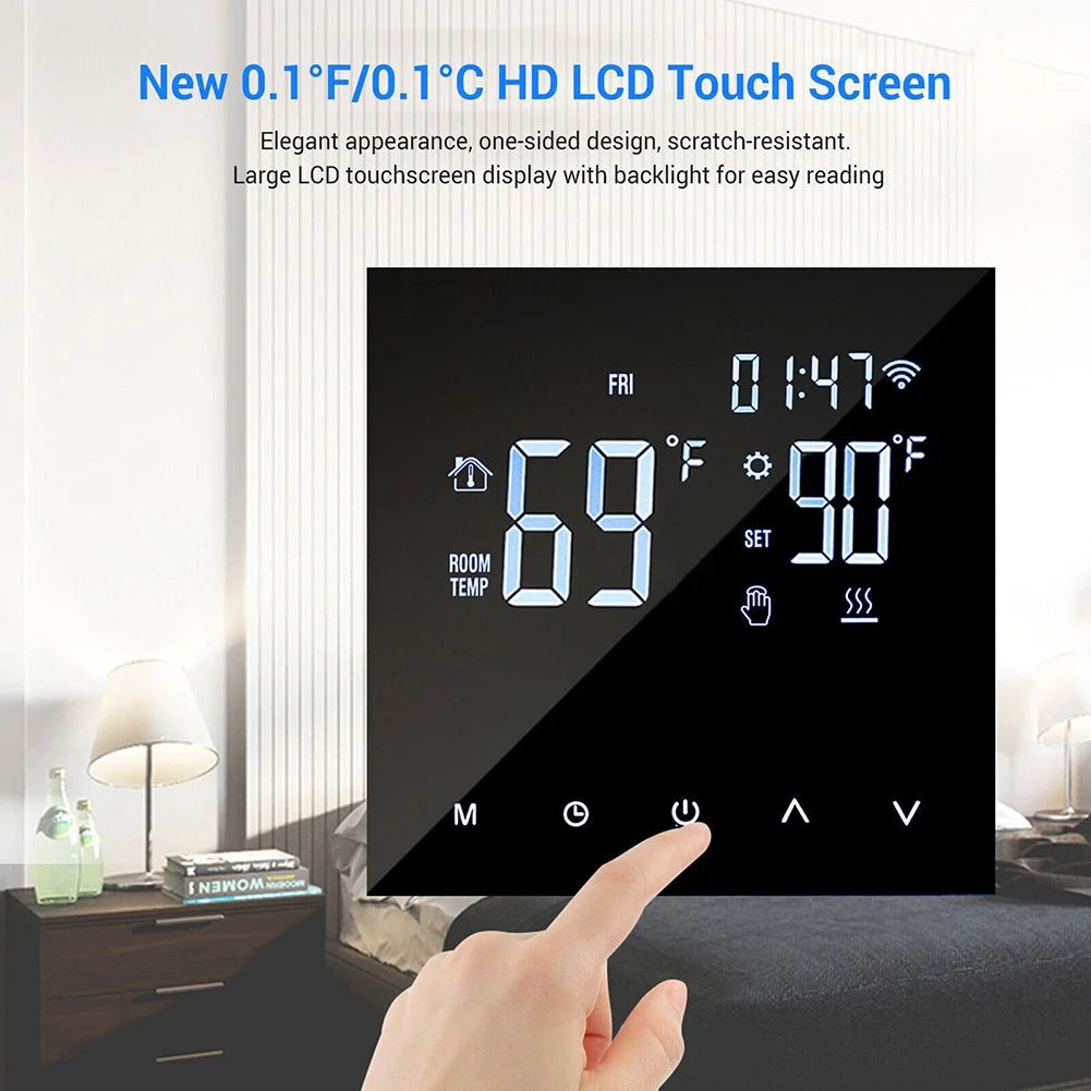 Digital Smart Thermostat Programmable Wifi Wireless Home Room Sensor App Control