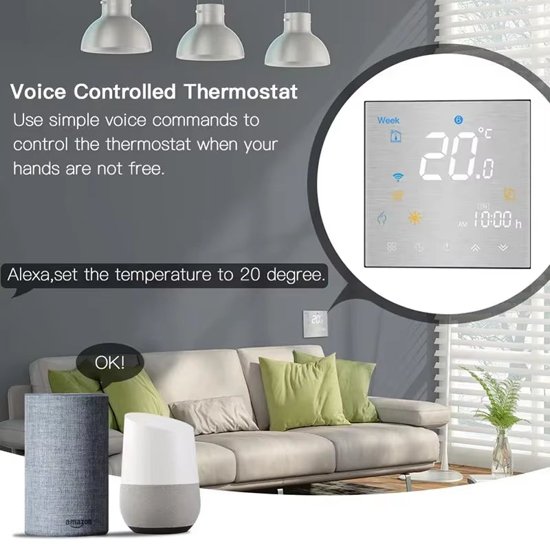 Tuya Wifi Smart Thermostat Temperature Controller for Water Electric Floor Heating Water/Gas Boiler Works with Alexa Google Home