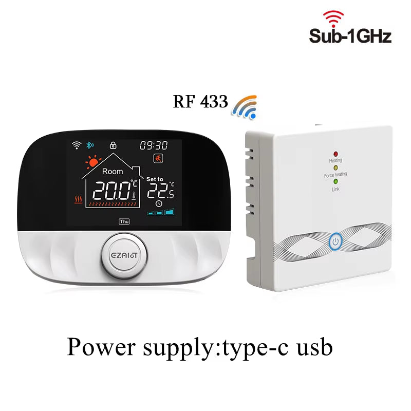 RF433 Wireless Thermostat Wifi for Floor Heating Water Gas Boiler Home Room Tuya Smart Programmable Temperature Controller