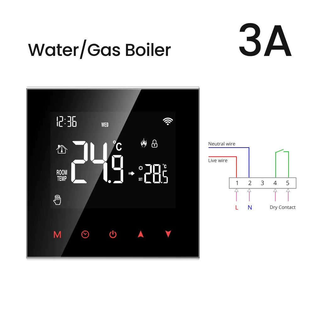 Tuya Wifi Smart Thermostat Temperature Controller for Electric Floor Heating Water/Gas Boiler Work for Yandex Alice Alexa