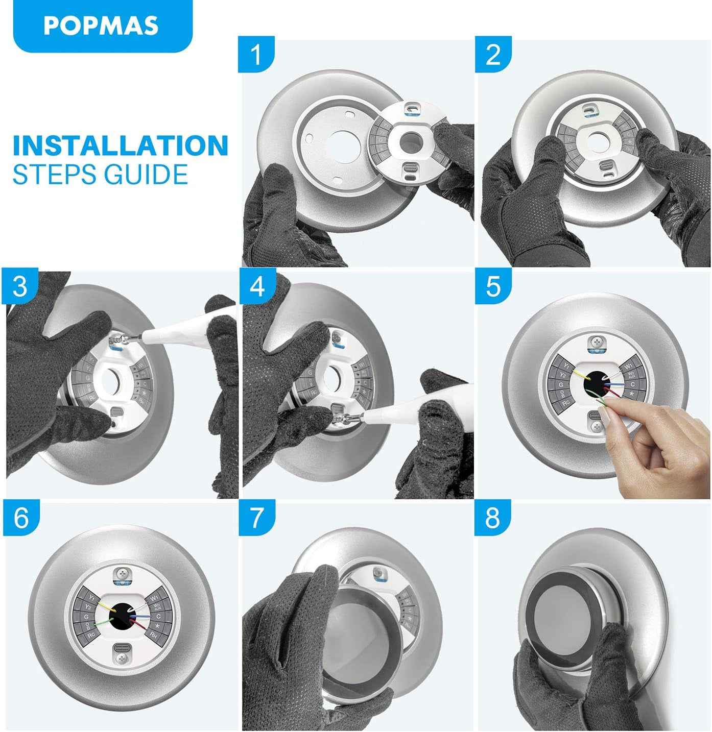 Metal Nest Learning Thermostat Wall Plate Compatible with Nest Learning Thermostat 3Rd 2Nd 1St Generation Silver (Wall Plate Only &2020 Nest Thermostat Can'T Be Used)