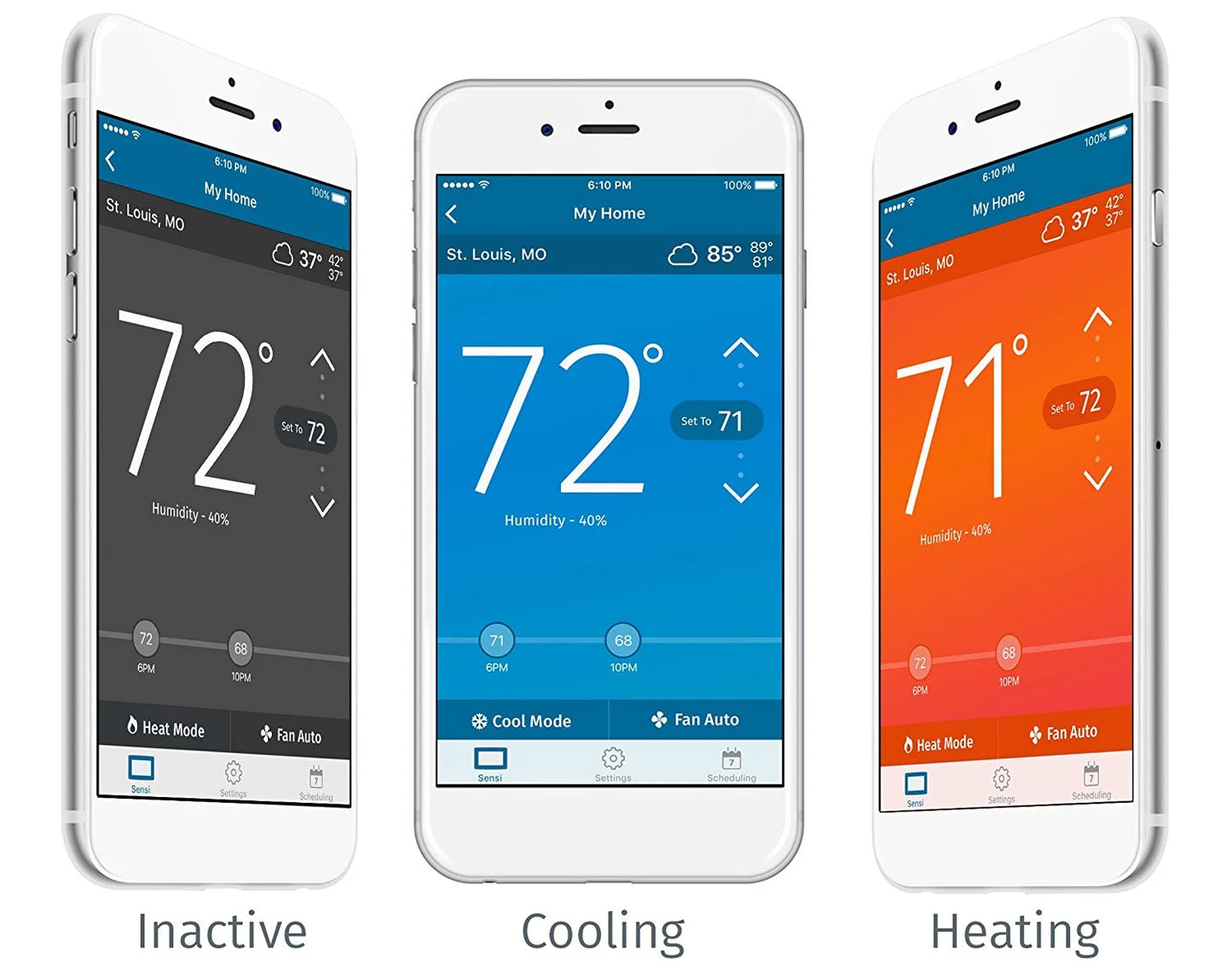 Sensi Smart Programmable Wi-Fi Thermostat-White